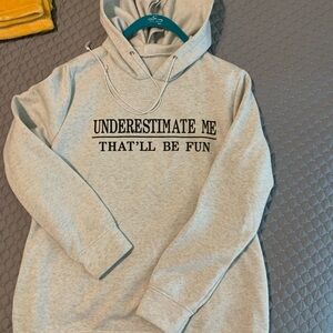 Gray Hoodie with Motivational Print